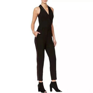 Armani Exchange Jumpsuit With Side Stripe Black Fully Lined size 2 Excellent
